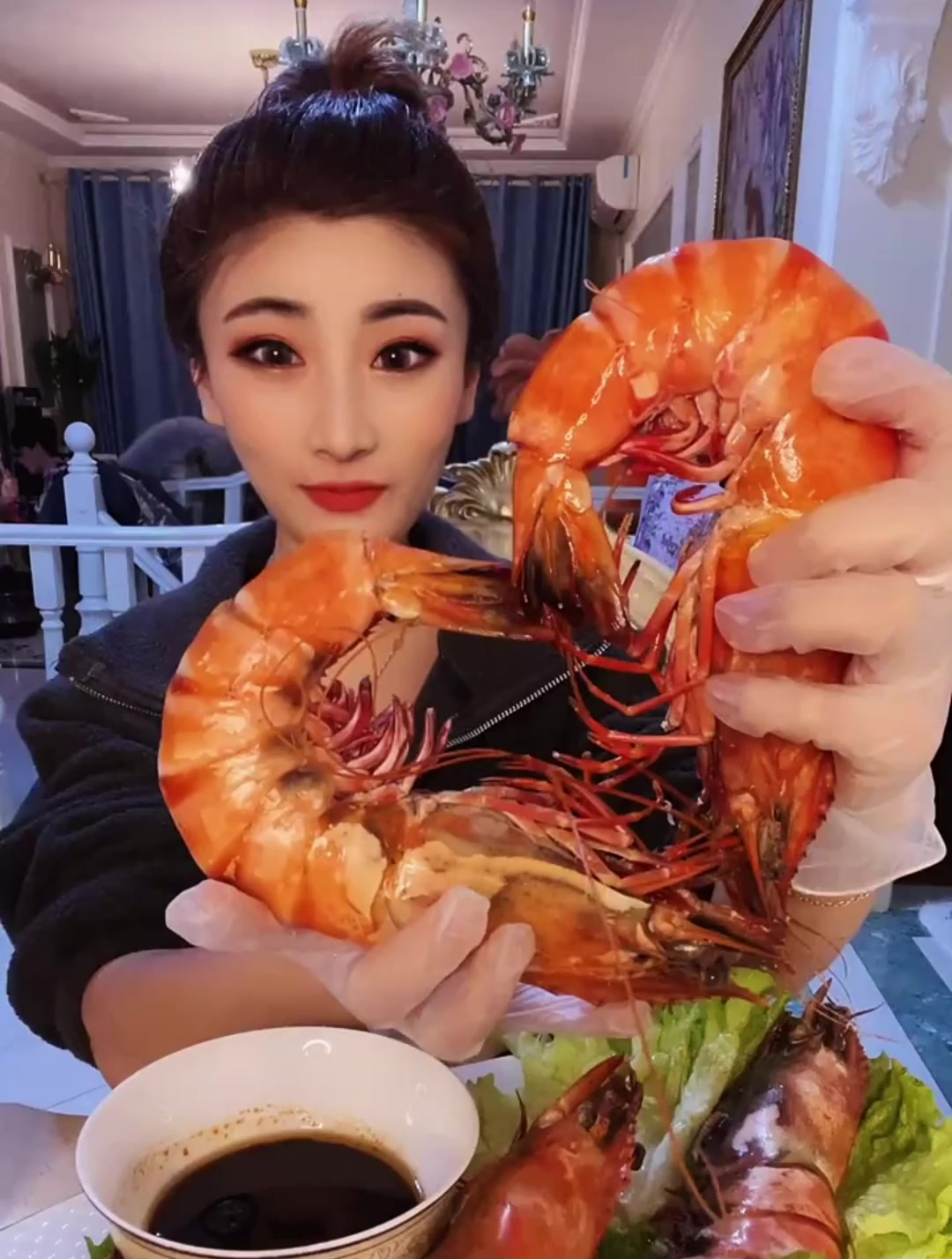 我见过的最大的黑虎虾了应该是 大家都爱吃什么虾