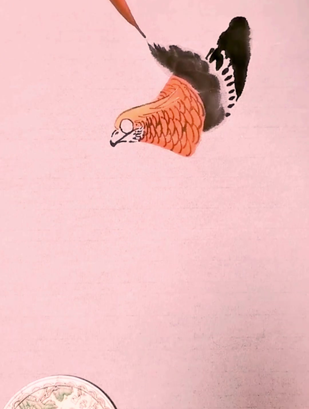 教你画金色锦鸡,弘扬中国文化,国画精髓