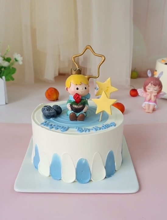 简约款小王子蛋糕教程