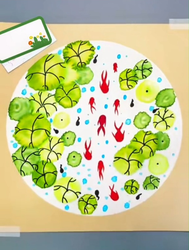 简单的水彩笔,画出趣味国画,不一样的国画感觉