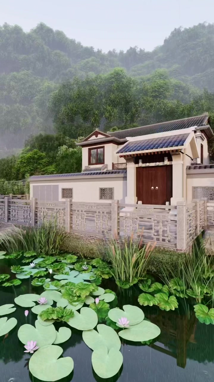 中式四合院别墅自建房设计图纸效果图外观图片大全