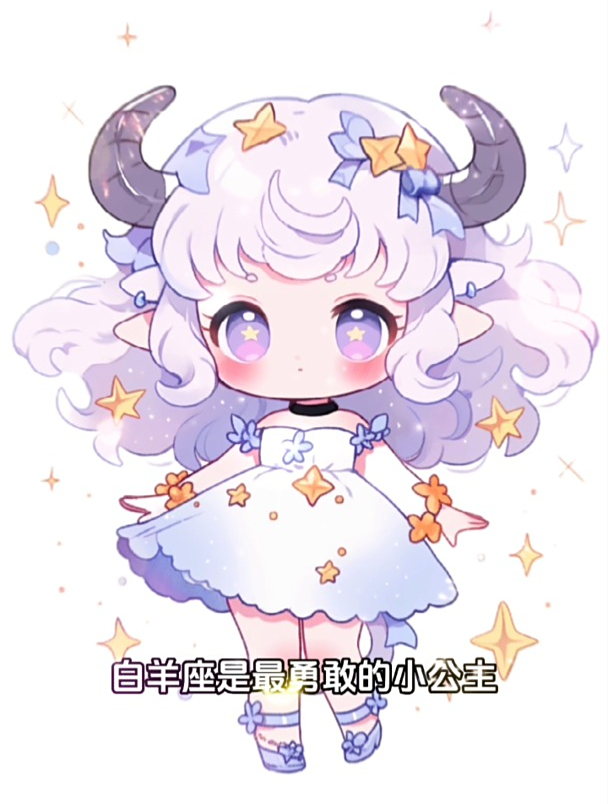 十二星座公主卡通画,超可爱的星座公主合集