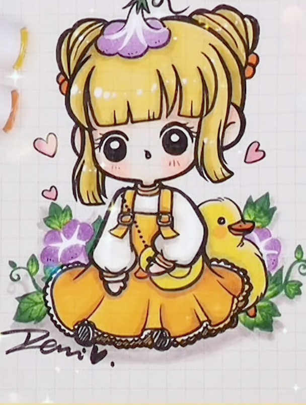 可爱鸭鸭～这也太可爱了吧!好喜欢哦!