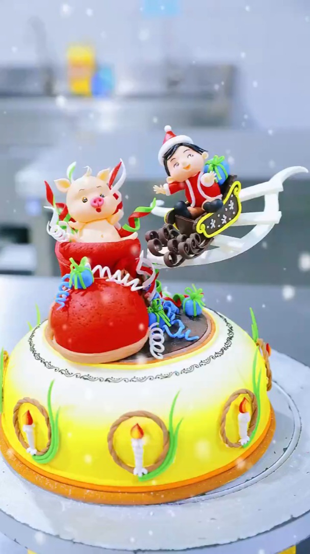 圣诞翻糖插件蛋糕教程丨王森西点学校圣诞限定