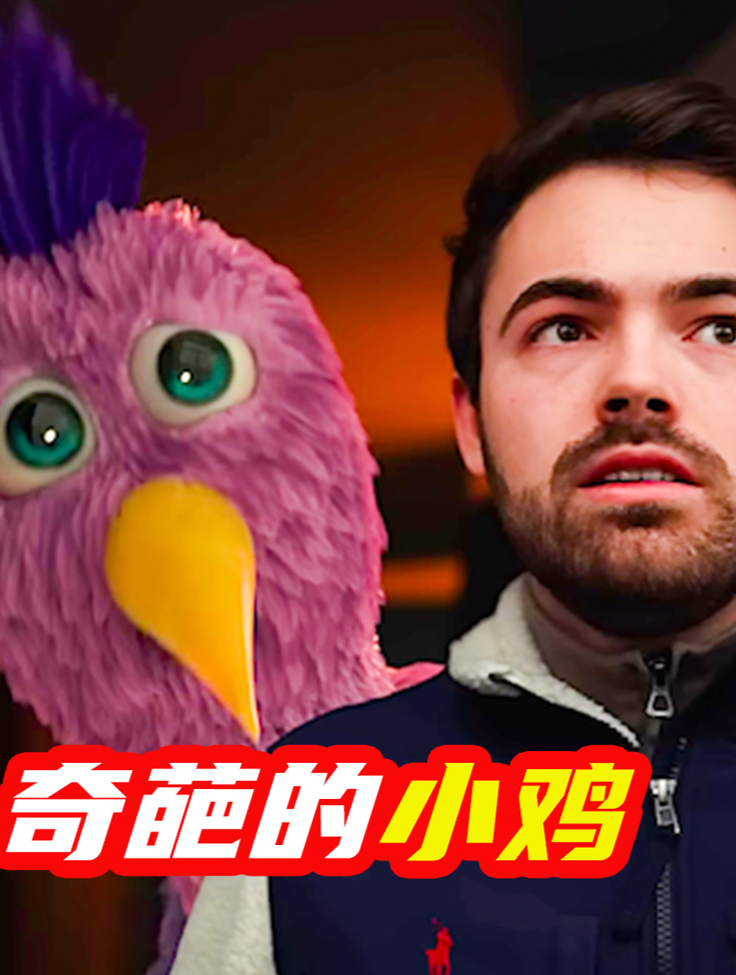 男孩捡到一只神奇小鸡,长得非常大