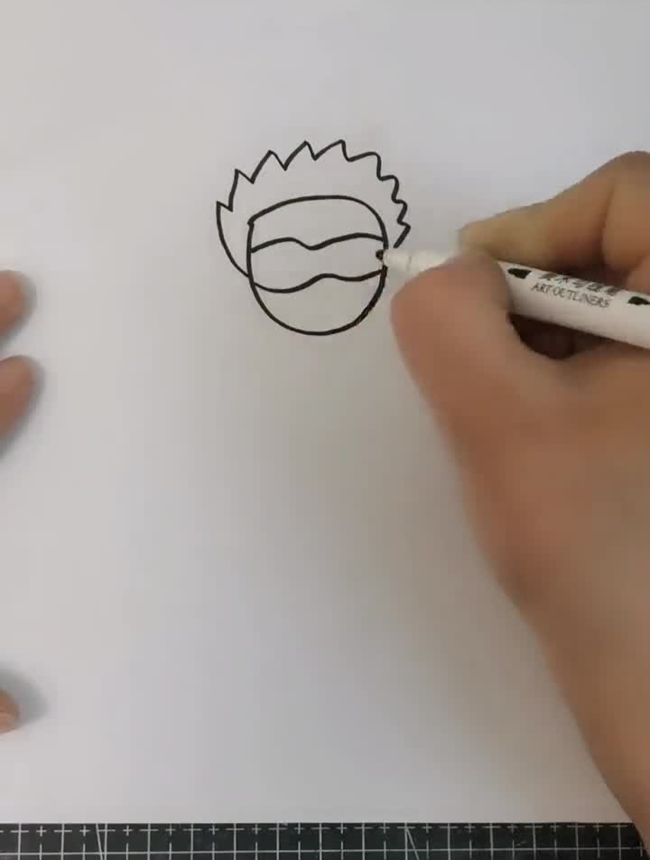 弟弟和我画的英雄,袁隆平爷爷一路走好简笔画