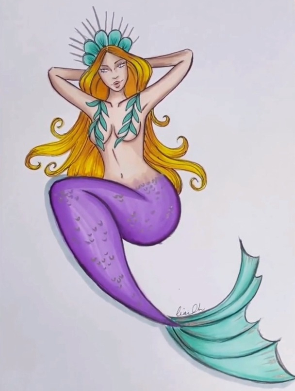 美人鱼????♀️ 马克笔手绘 服装设计手绘