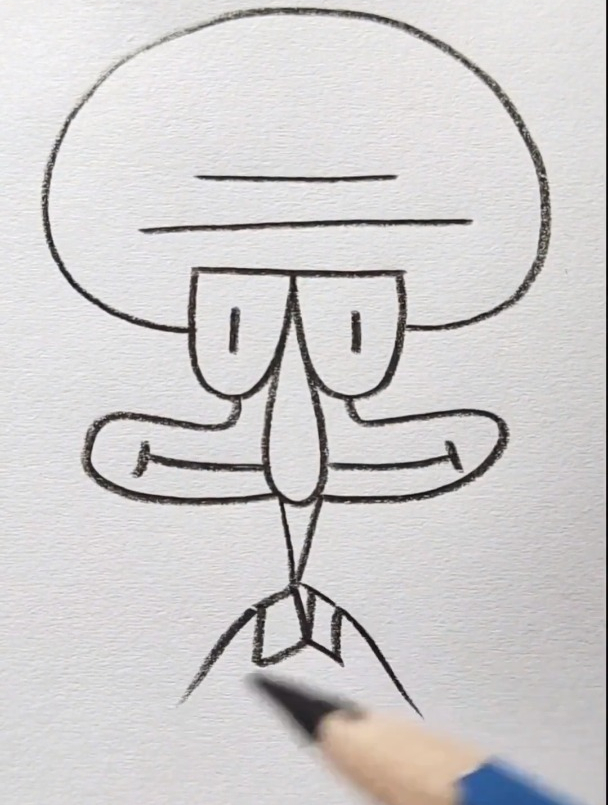 章鱼哥简笔画安排起