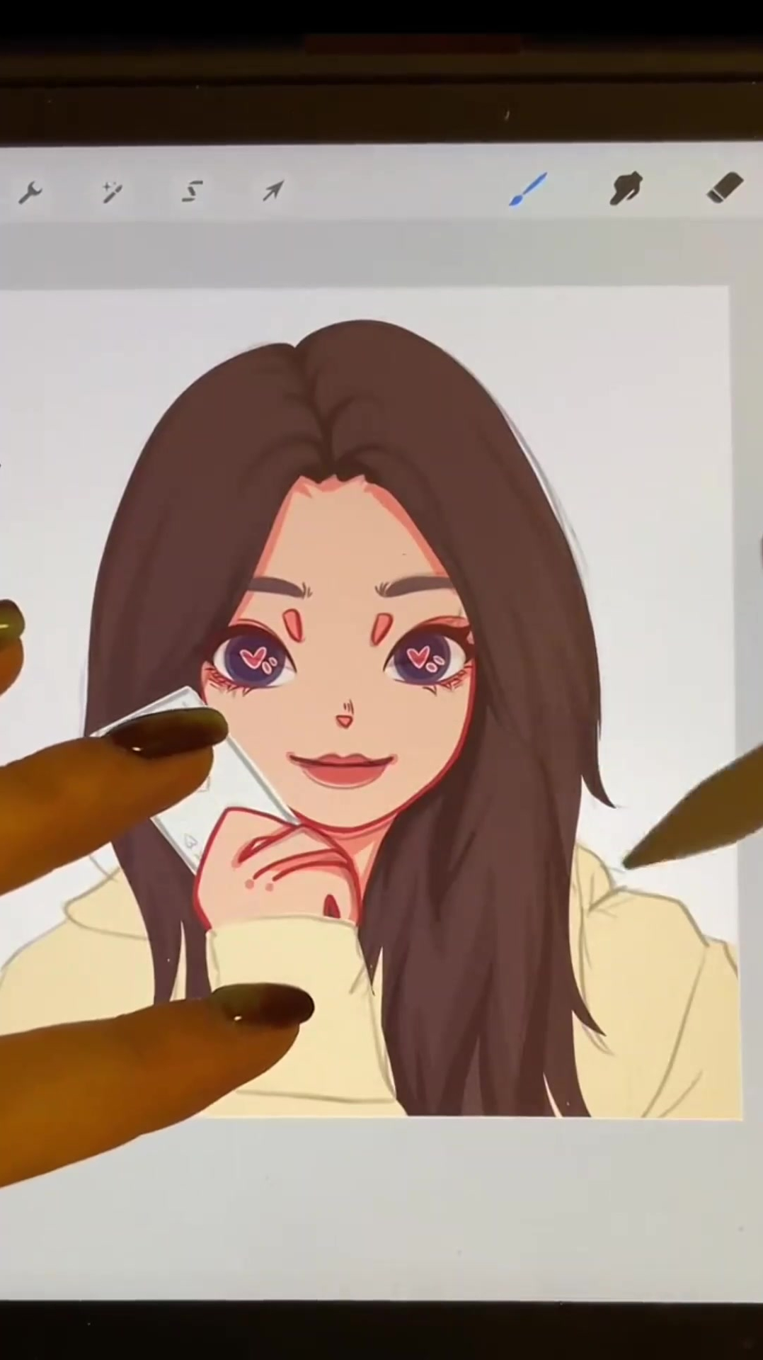 卡通人物 头发暗部绘画过程