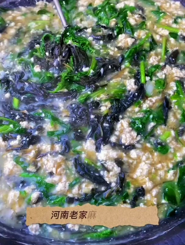 出河南都喝不到的芝麻叶豆腐脑,老乡嫩管怼几碗 豆腐脑 河南