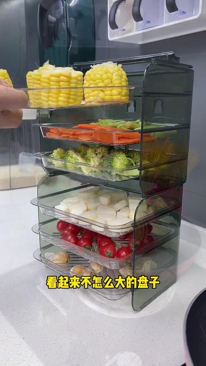 这个备菜盘可好用了,切完菜放上面省空间,还可以当收纳架