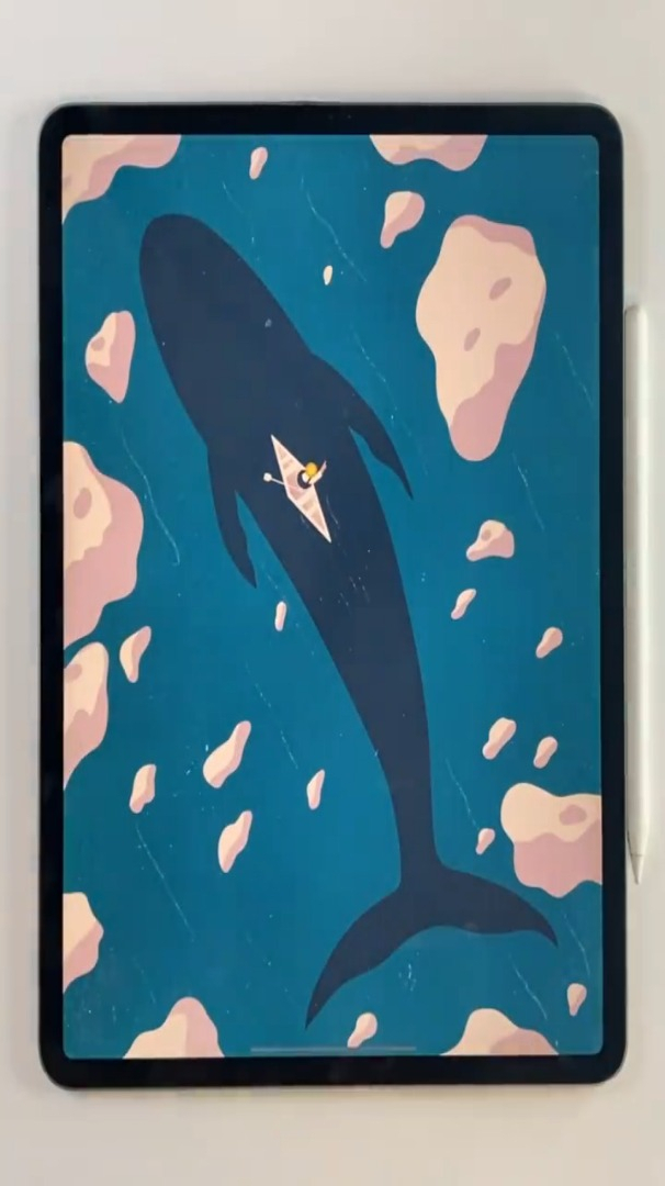 扁平风格插画教程,鲸