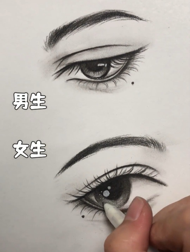 女生的眼睛应该怎么画呢