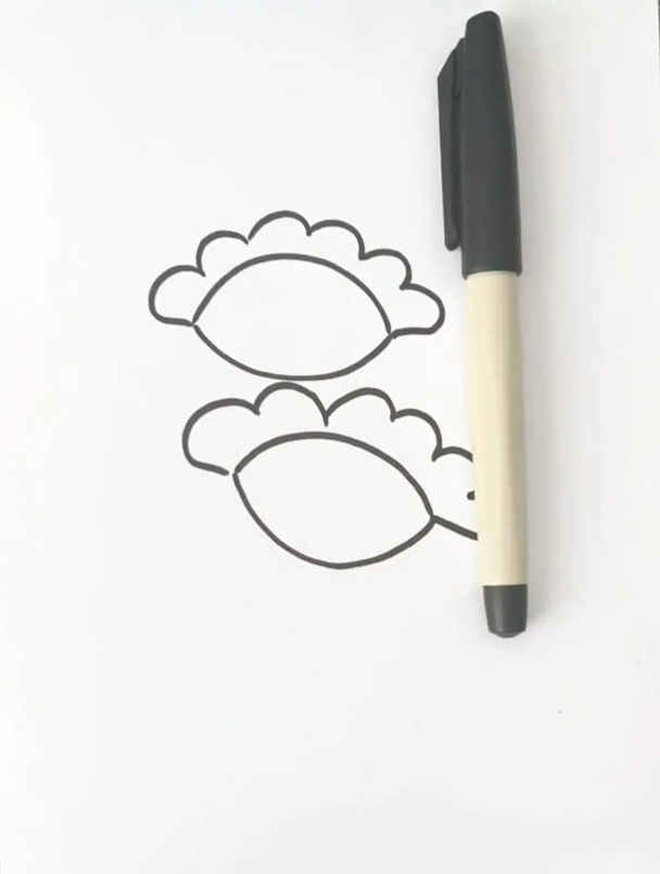 立冬吃饺子喽!这样画立冬饺子简笔画,简单又好看,快来试试吧