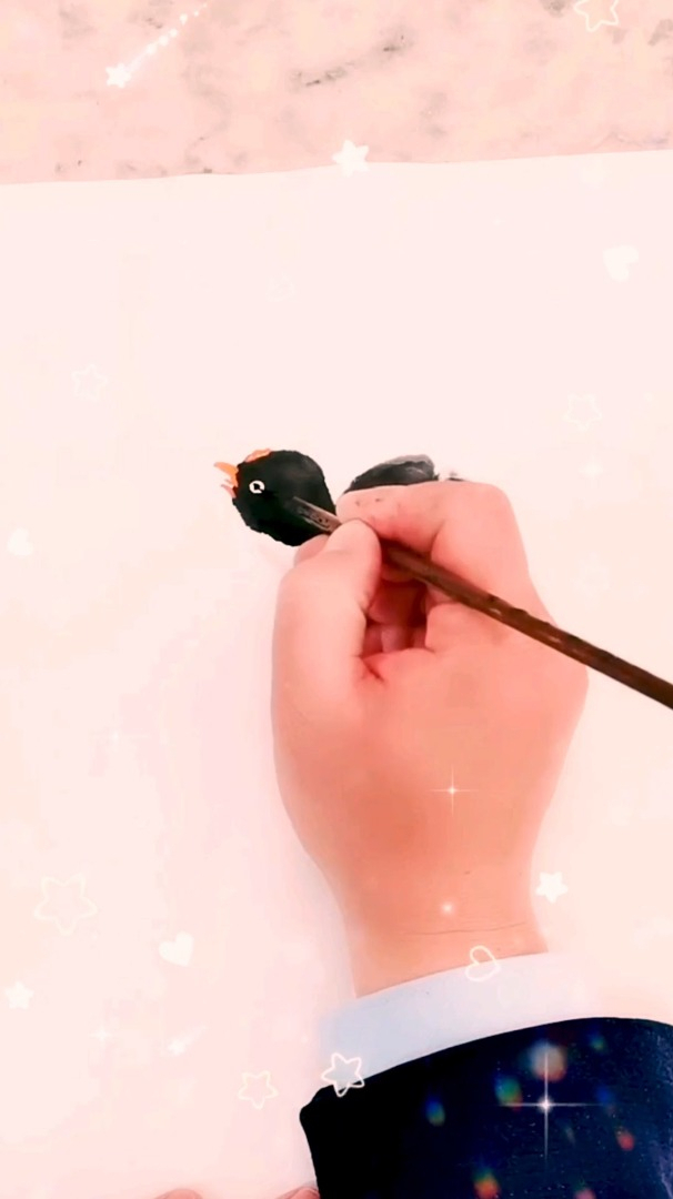 画水墨小鸡,一起学画画,小鸡
