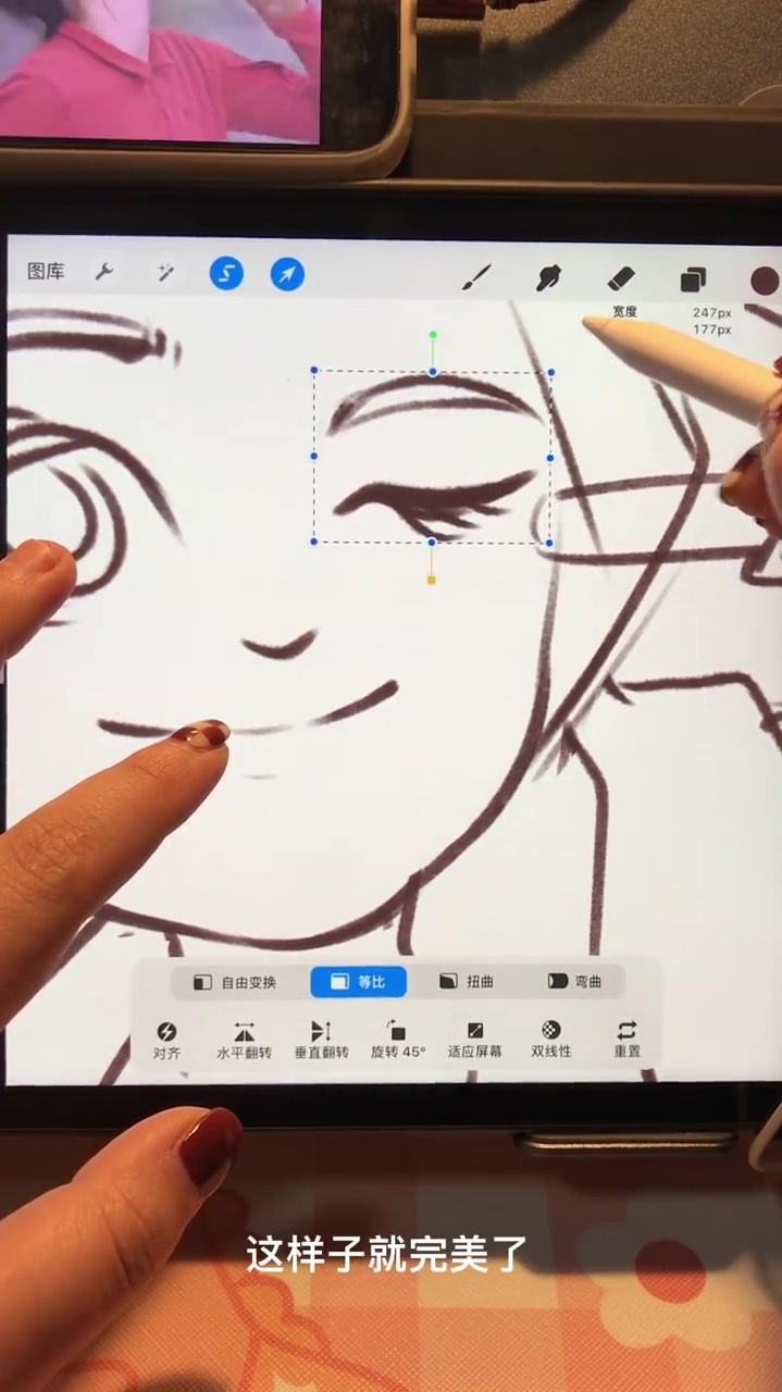 iPad描照片画鸭风头像线稿