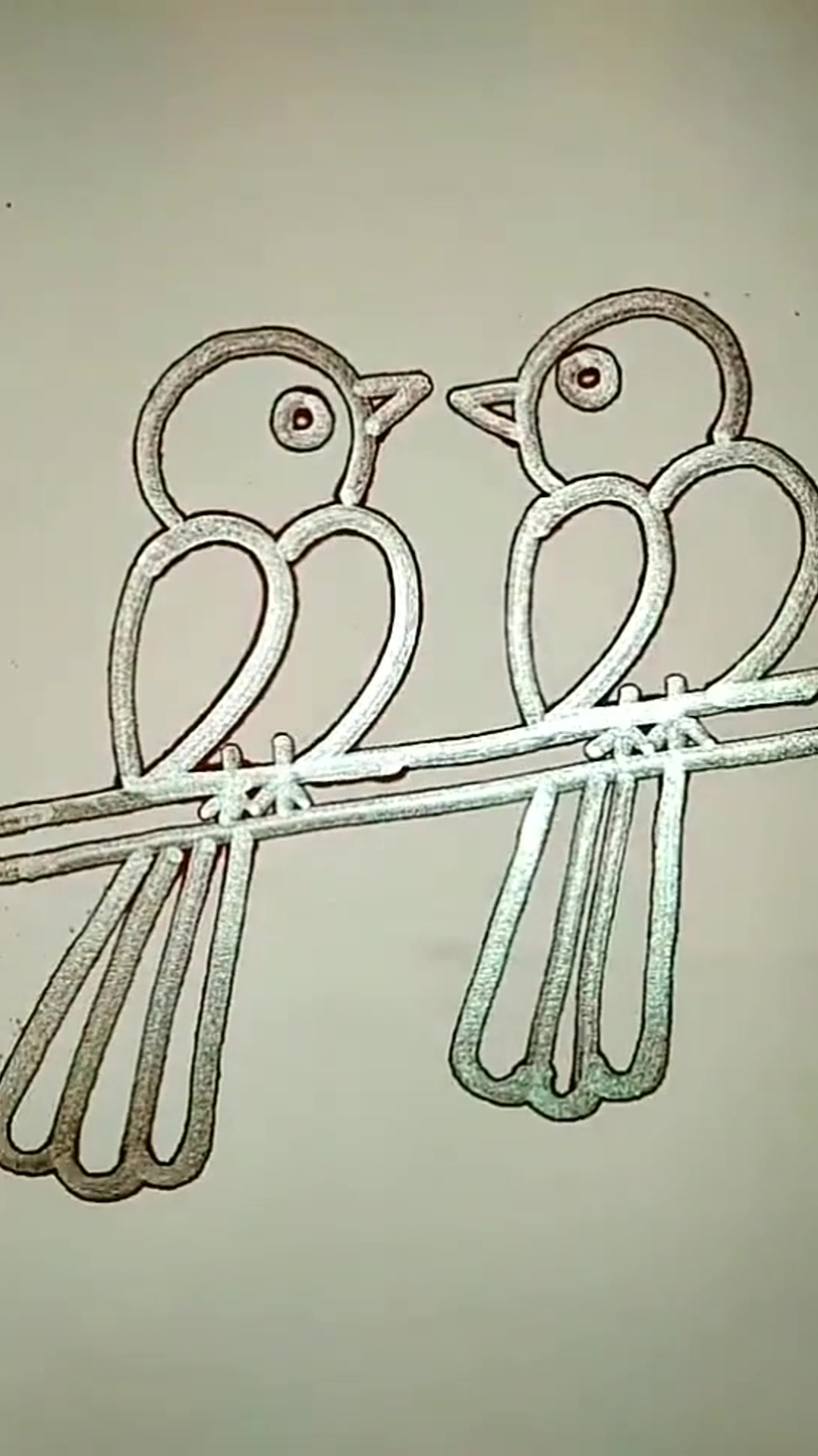幼儿园简笔画小鸟,数字画教学