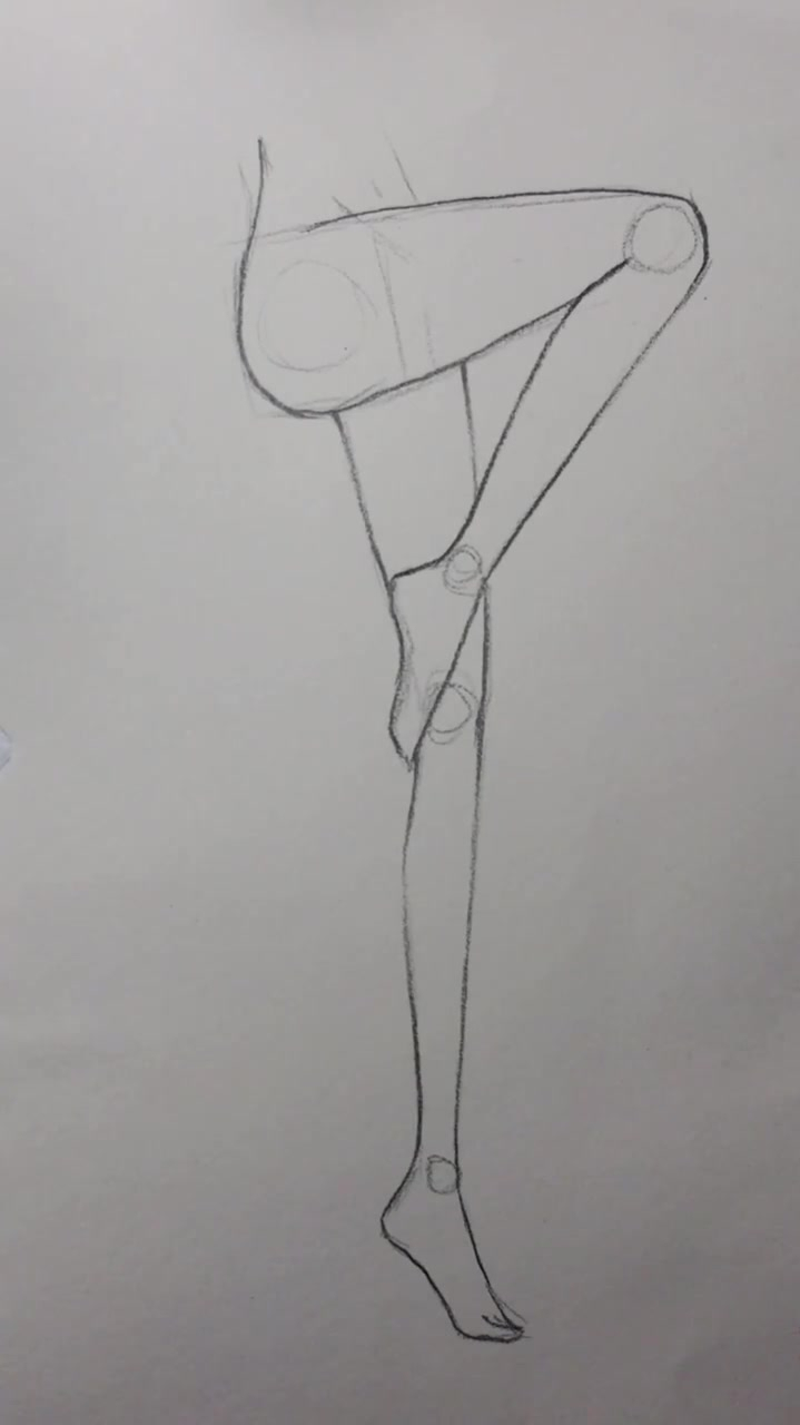 画个站着的漫画腿:金鸡独立