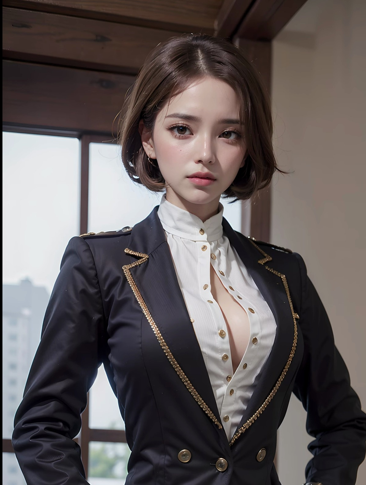 蒸汽朋克 美女制服02