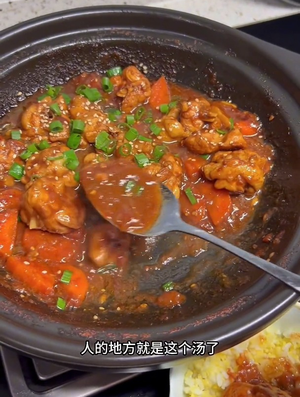 小朋友说这个汤汁有点像披萨酱的味道很好吃,好吃的洋葱油焖鸡