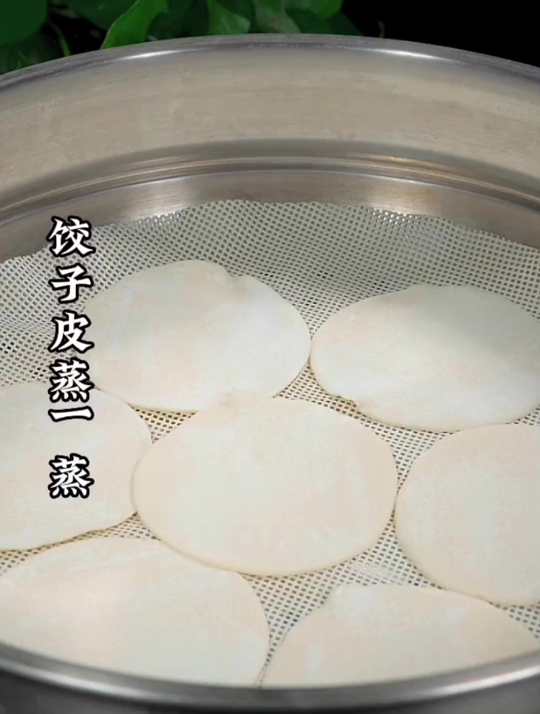 饺子皮上锅蒸一蒸出过瞬间变美食来一起看看我是怎么做的吧?