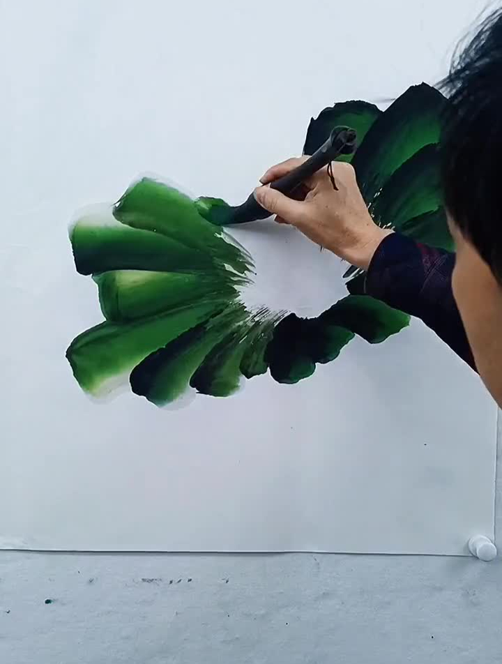 翡翠绿荷叶荷花!