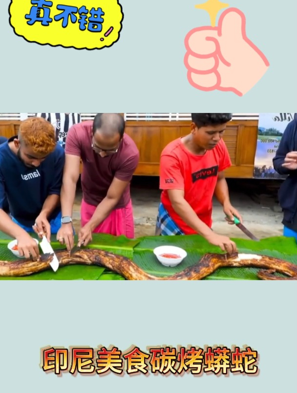 印尼美食碳烤蟒蛇5