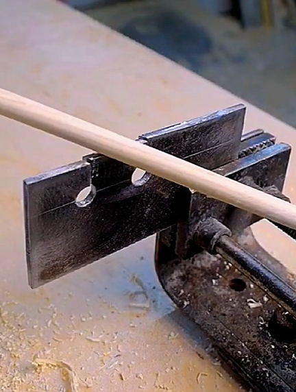 记住这个技巧,三步制作圆形木棒