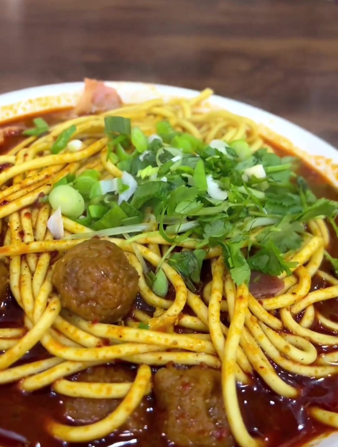 山西面食之「临汾牛肉丸子面」