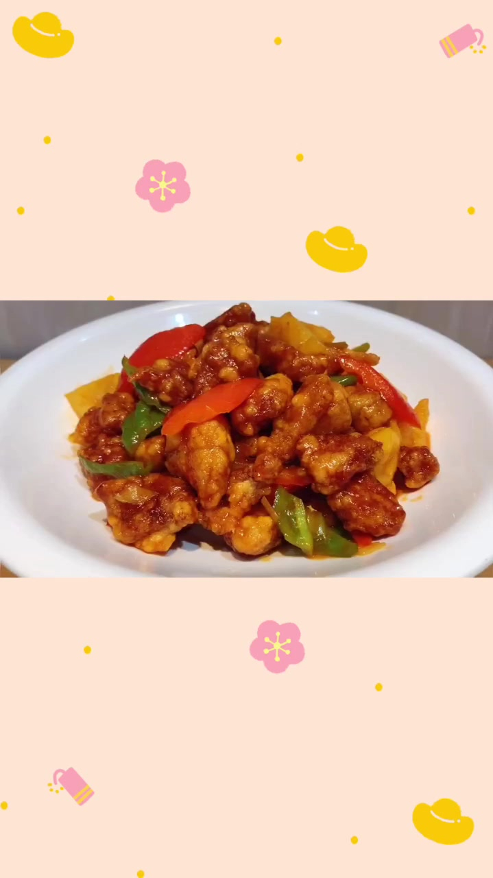 菠萝咕咾肉怎么做才好吃?拍粉技巧很关键,不放全蛋,酸甜酥脆