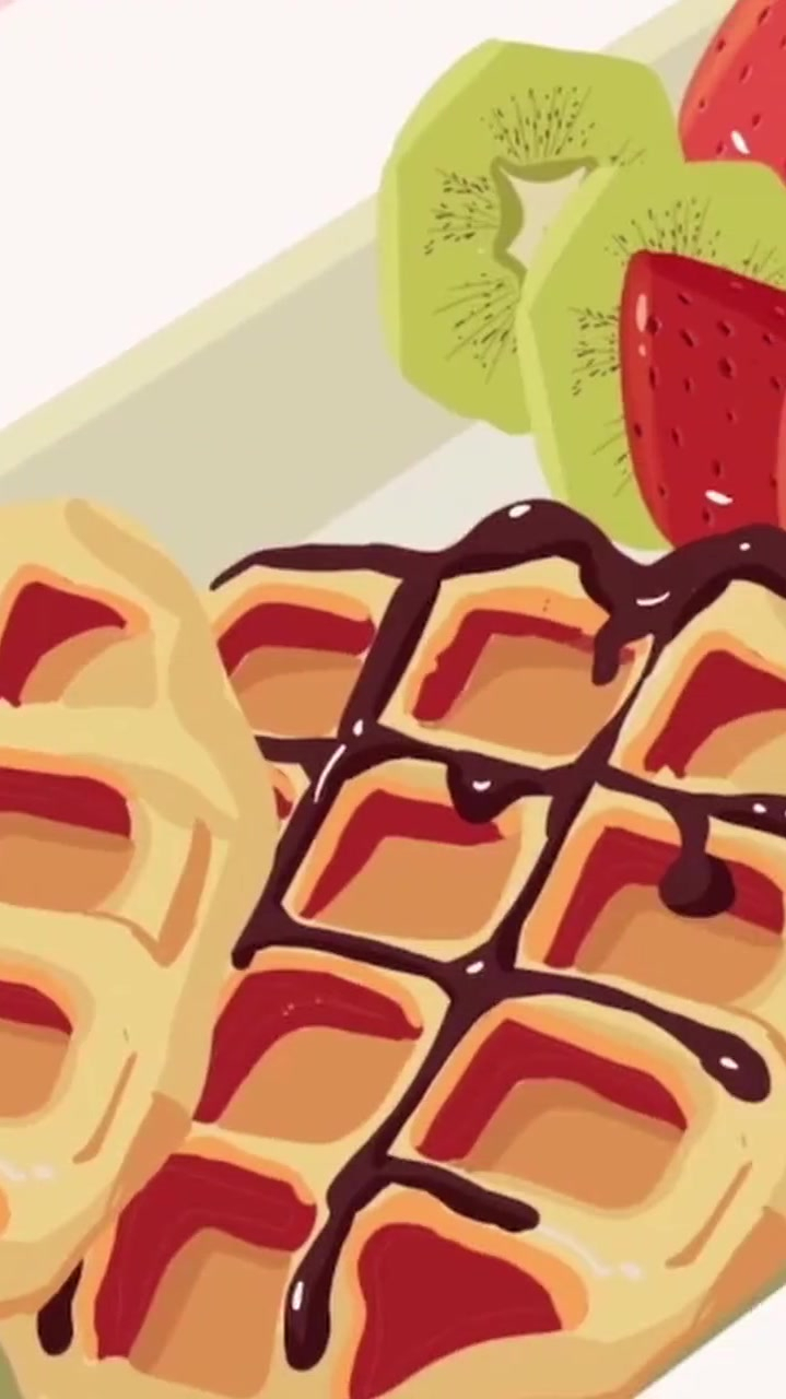 用ipad画一幅下午茶插画