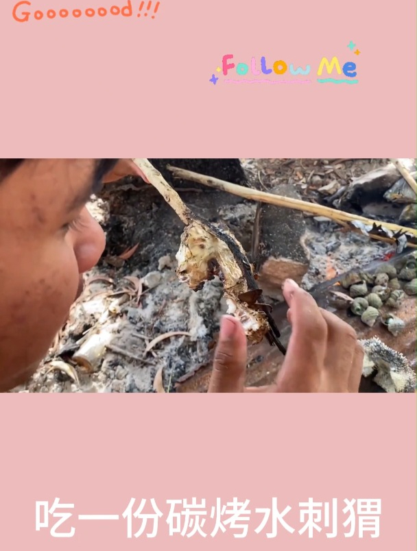 吃一份碳烤水刺猬4