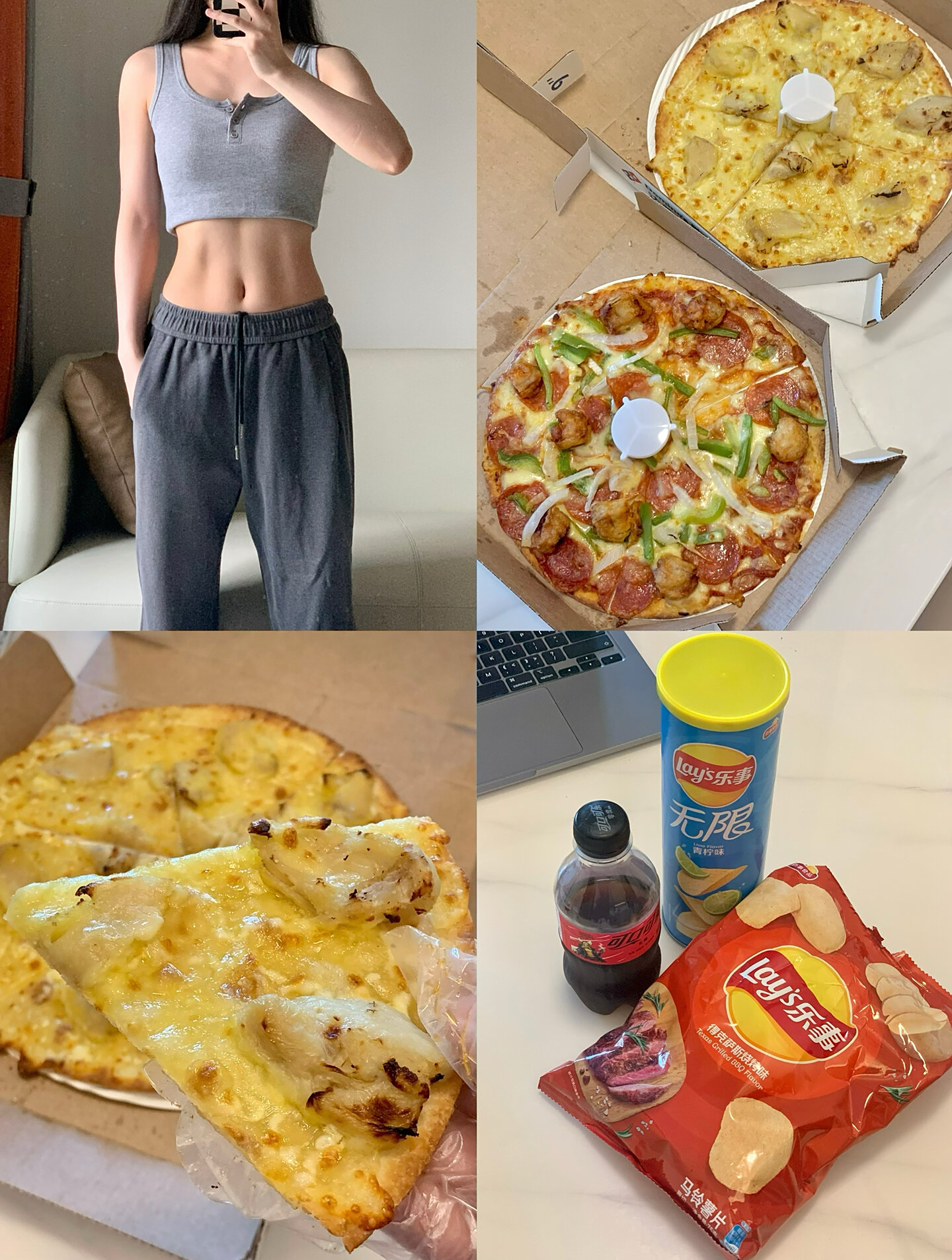 Vlog 这个意式腊肠鸡块薄脆披萨真的好好吃