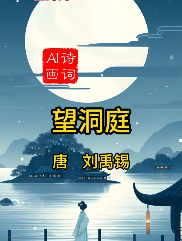 《望洞庭》唐 刘禹锡 古诗配画小学三年级上 惊艳千年的古诗打卡