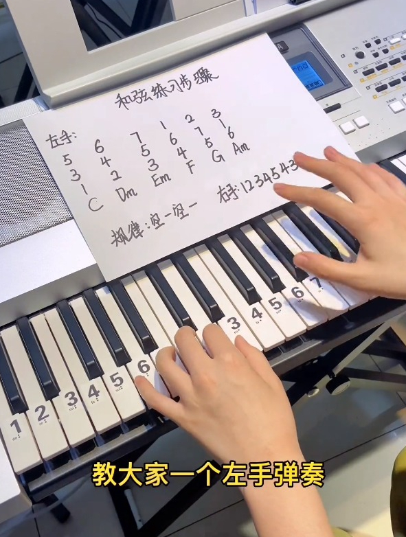 左手和旋弹奏练习步骤,电子琴零基础教学 钢琴教学