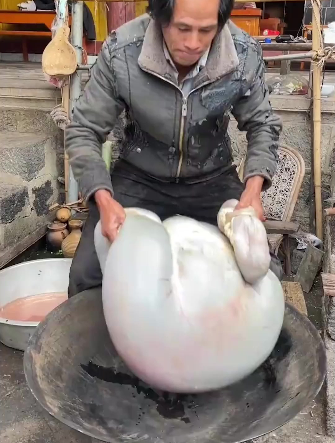 记录农村生活非物质文化遗产制作牛瘪臭豆腐,快失传的手法