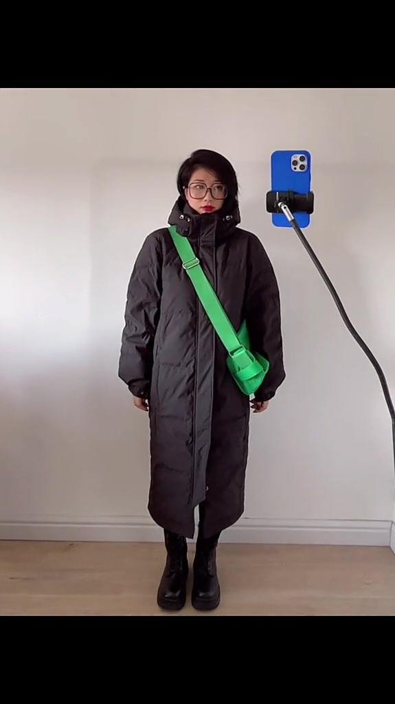 最懒人长款羽绒服,变换下鞋子包包帽子就是一个搭配