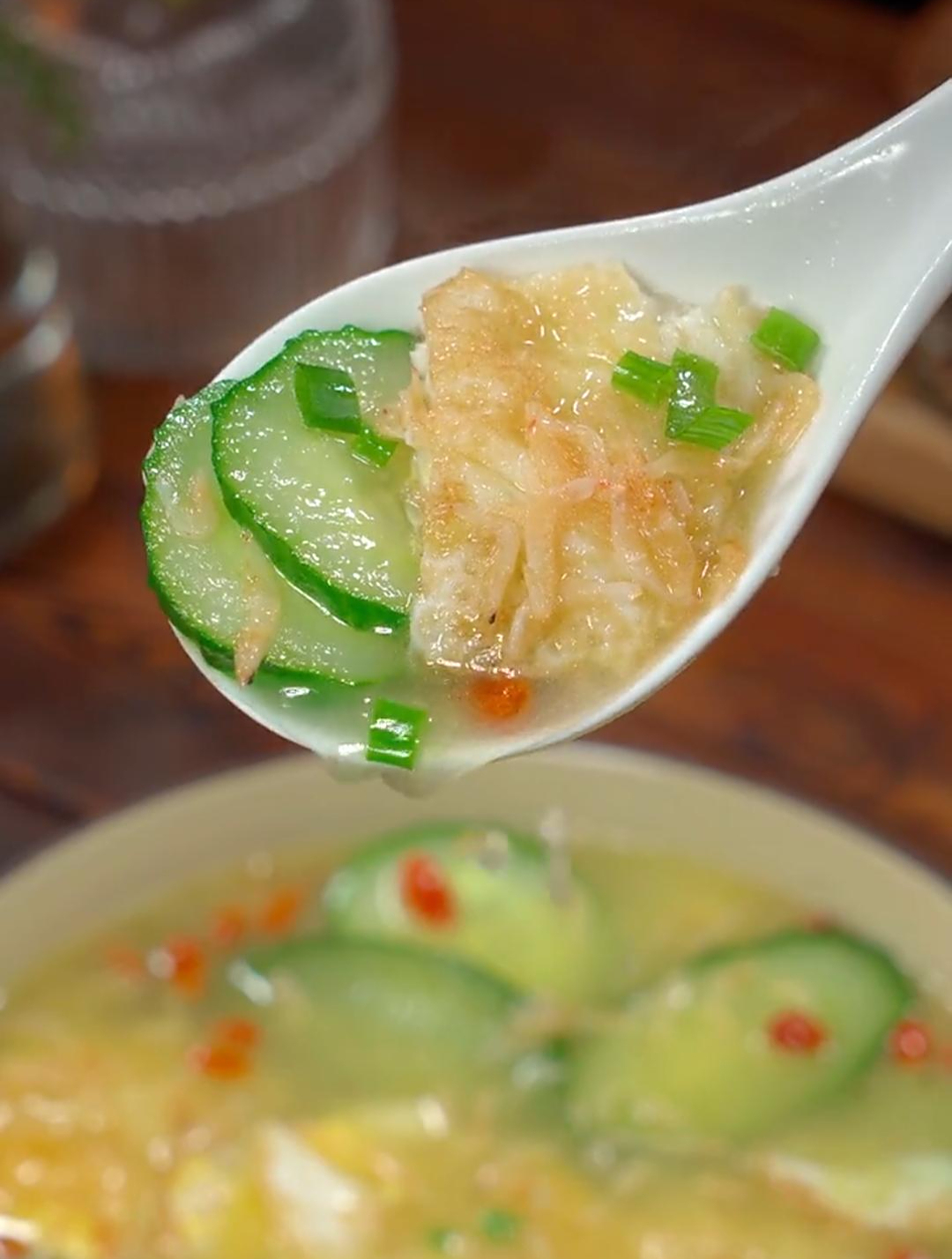 这样做的黄瓜鸡蛋汤清淡不油腻