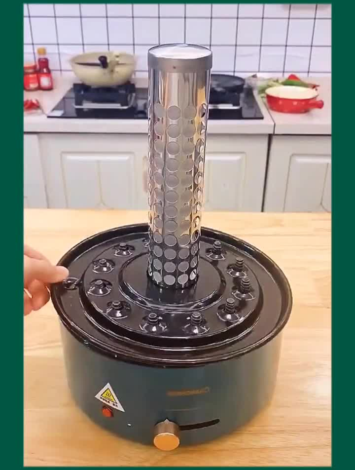 家用无烟旋转电烧烤炉