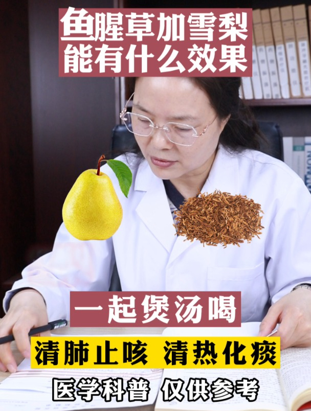 鱼腥草加雪梨能有什么效果