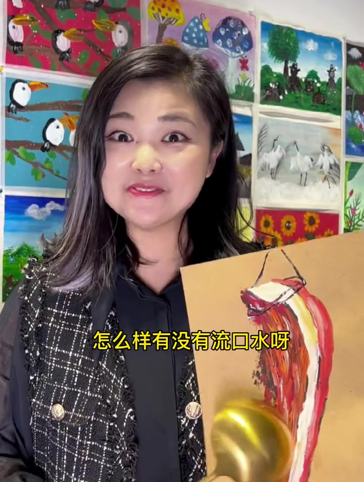 哒啦哒啦,快来吃腊肉啦!有没有流口水。一起学画画 少儿美术