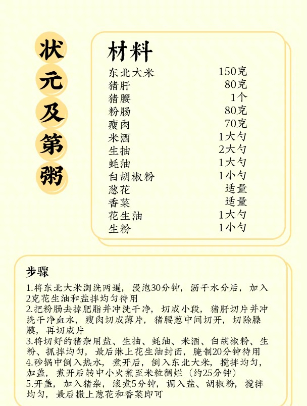 吃过这碗状元及第粥,一研为定