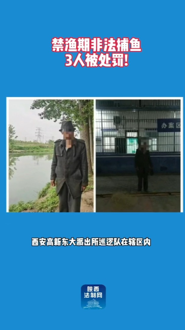 禁渔期非法捕鱼,三人被处罚!