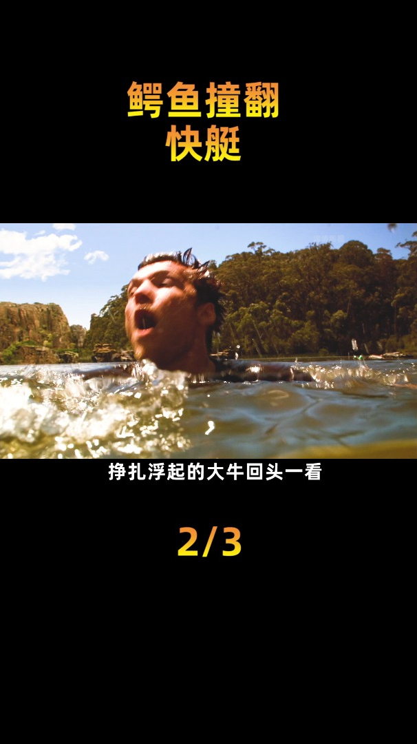 一条十米长的鳄鱼,撞翻快艇