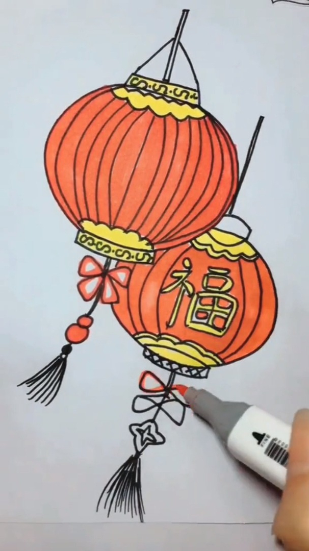 幼儿园简笔画过新年粉丝要求画的