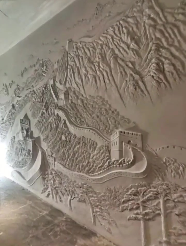 3D立体浮雕长城
