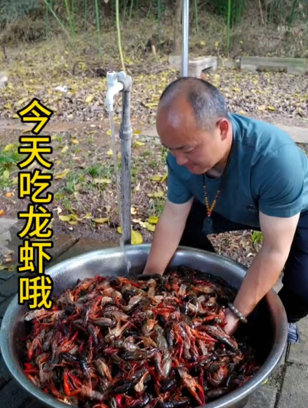 一次炒一百斤龙虾你见过吗?我的乡村生活 吃龙虾的季节