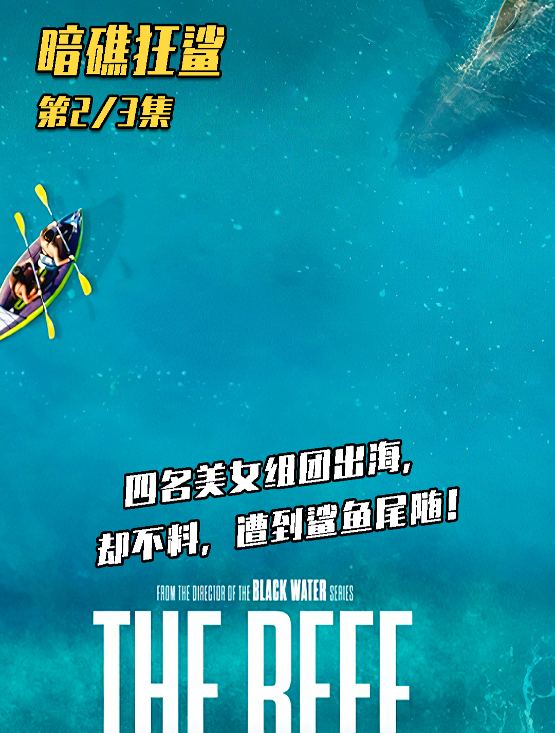 恐怖鲨鱼电影《暗礁狂鲨》震撼来袭!四名美女惨遭鲨鱼尾随!