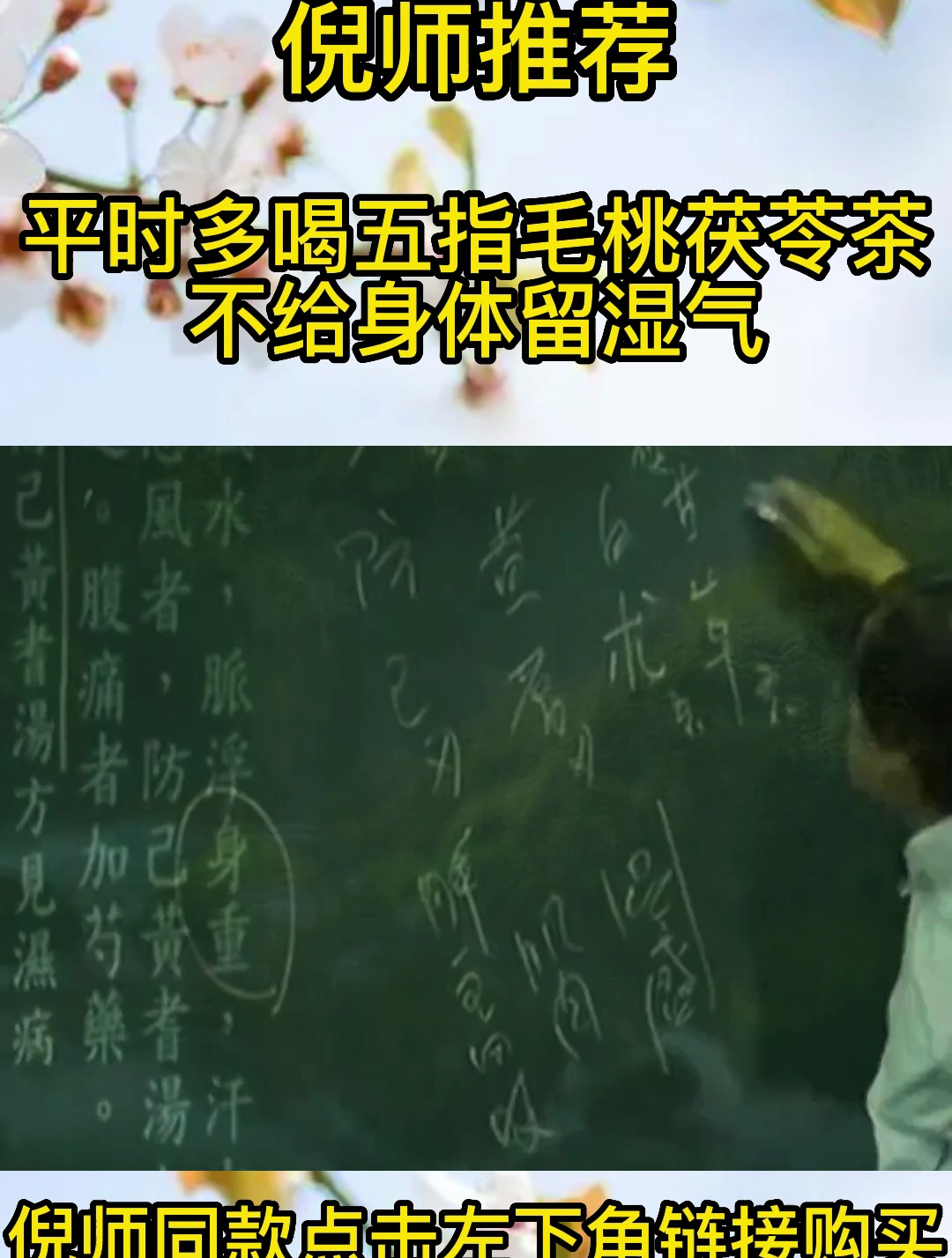 倪师:五指毛桃茯苓茶有消肿的功效