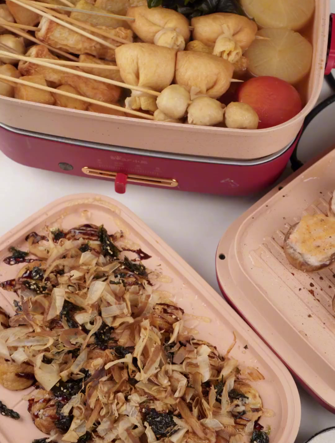 超爽口的章鱼小丸子 关东煮 口蘑虾滑